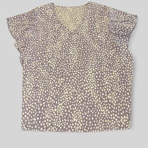 Shein Light Purple Printed Shirt Size XXL